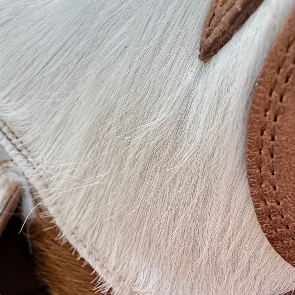 Myra Bag Brown and White Hair on Hide Ankle Boots, Brand New w/bag. - Picture 8 of 14